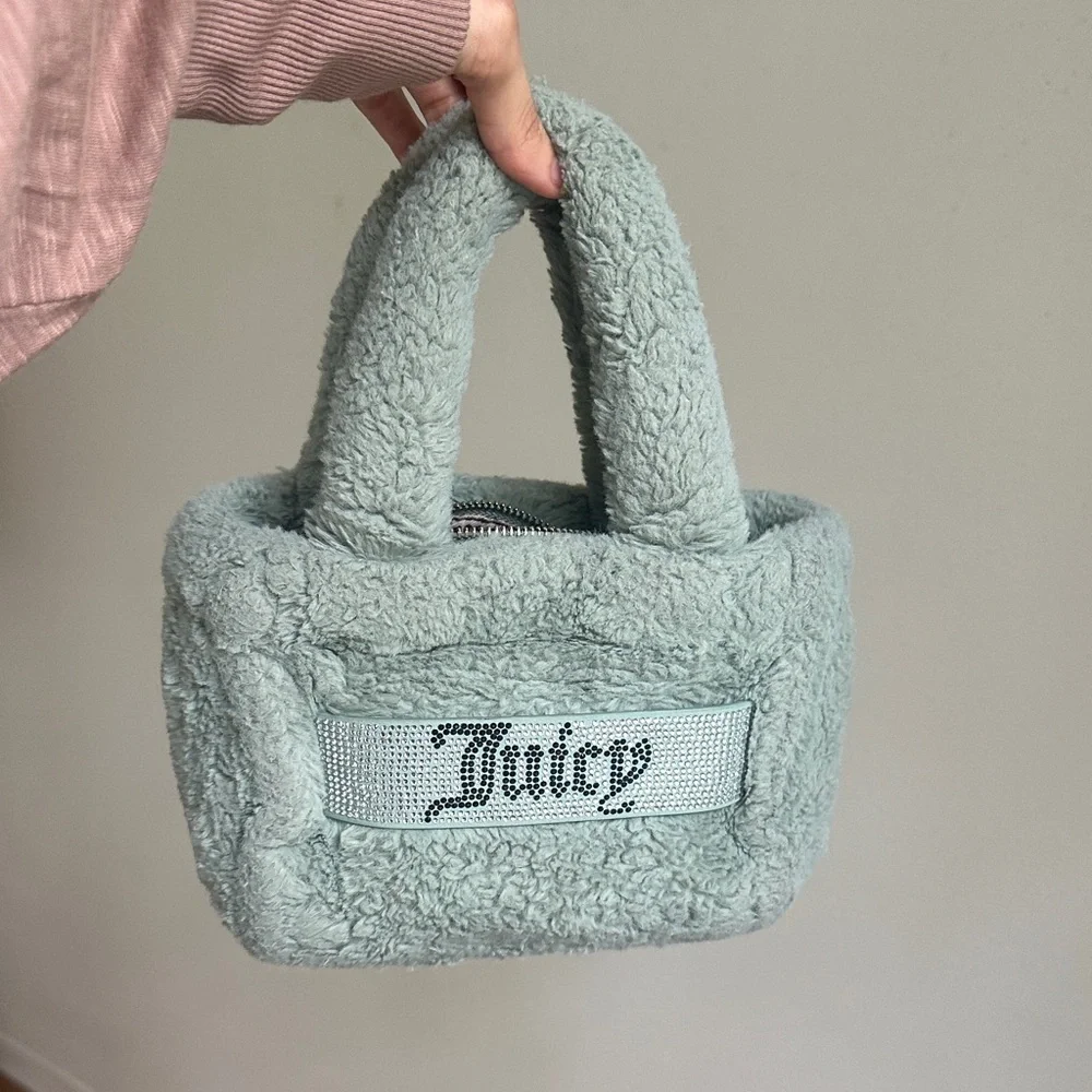 Juicy Couture Plush Tote in Soft Green